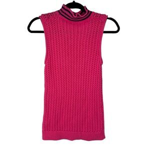 J. Crew Hot Pink Knit Sleeveless Sweater